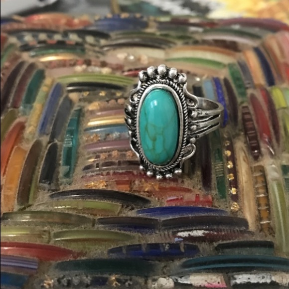 💚Antique/V Lg Nat Gemstone Fashion Statement Ring - Picture 3 of 6